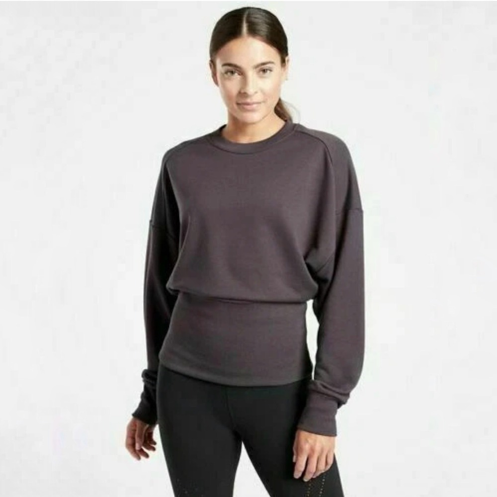 Athleta Potrero Sweatshirt Shale Dolman
Pullover Top Gray Size XS